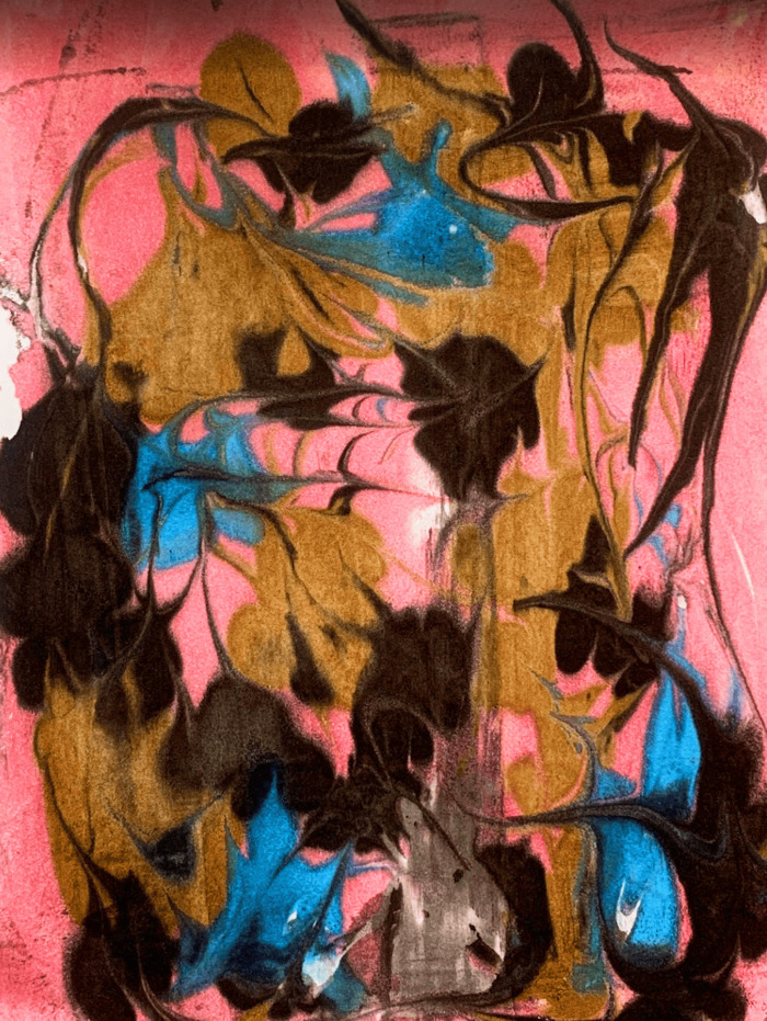 Atelier d'artiste : papier marbré