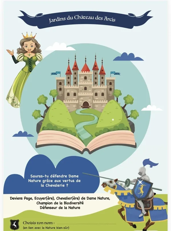 Explore les jardins avec ta famille : Robin du Bocage et ses gais compagnons, D'Artagnan et ses amis, Dame Nature, des insectes SuperHéros t'attendent