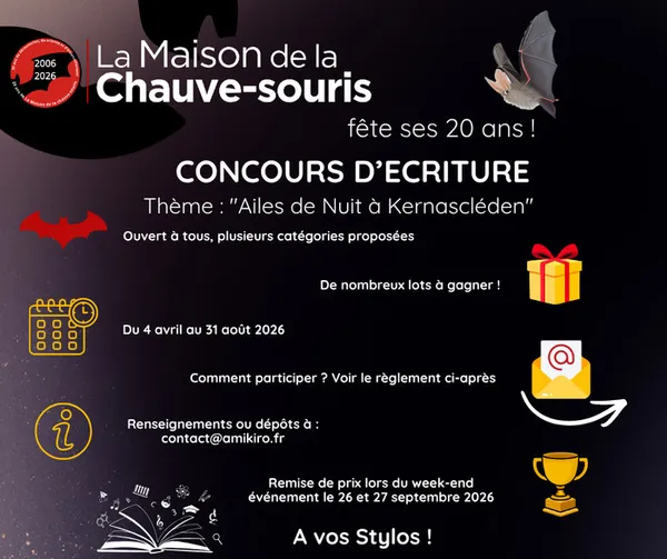Concours d'écriture : 20 ans de la Maison de la Chauve-souris