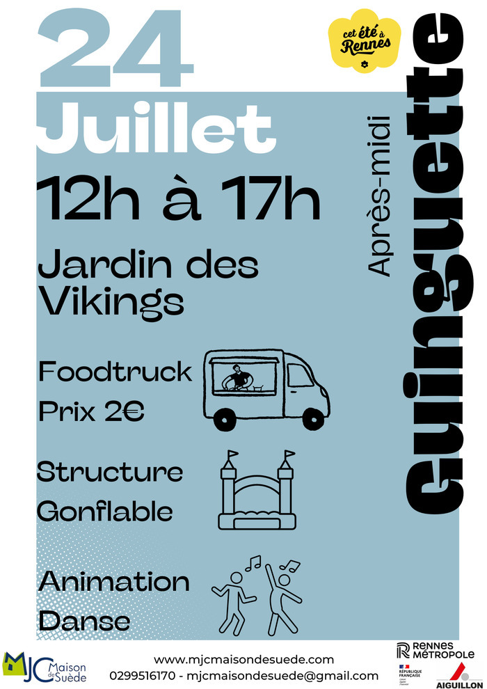 📣 24 juillet – Guinguette MJC Maison de Suède à Copenhague !