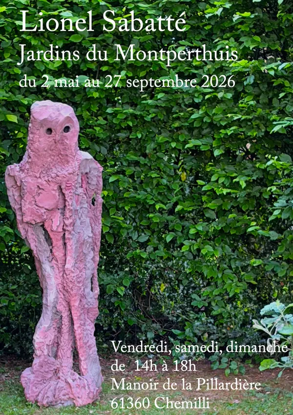 Exposition des sculptures de l'artiste Lionel Sabatté aux Jardins du Montperthuis
