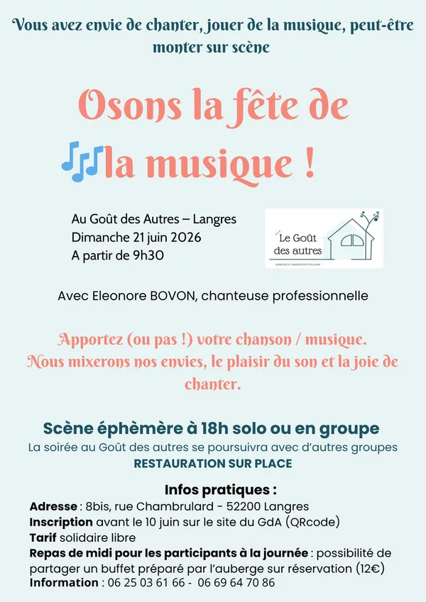Stage "Osons la fête de la musique"