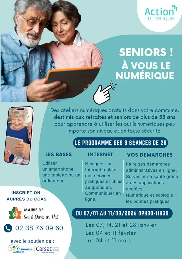 A vous le Numérique Seniors ! à Saint Denis en Val