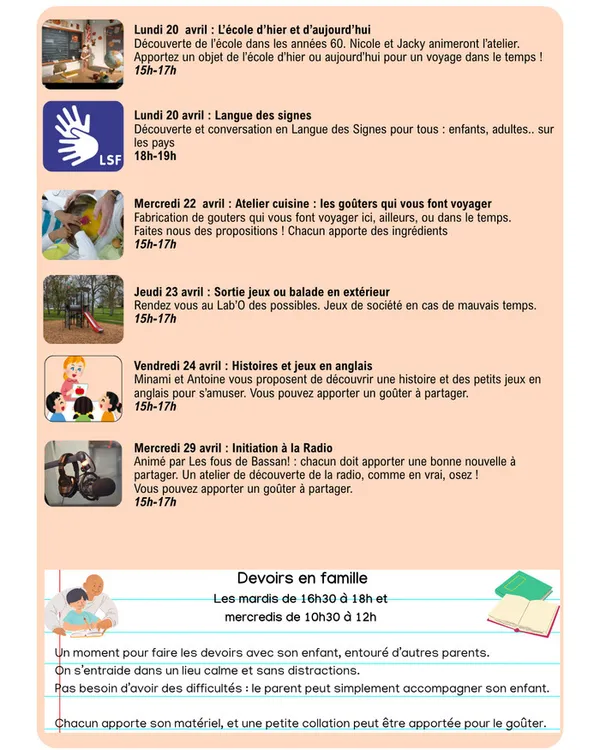 Ateliers intergénérationnels