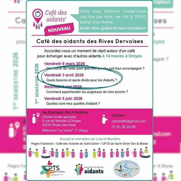 Café des Aidants© – Rives Dervoises (Droyes) : Quels besoins et quels droits pour les aidants ?