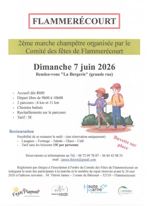 Randonnée champêtre 6 et 11 Km 5€ avec ravitaillement