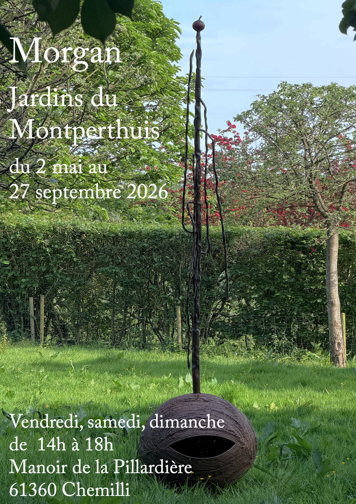Exposition des sculptures de l'artiste Morgan aux Jardins du Montperthuis