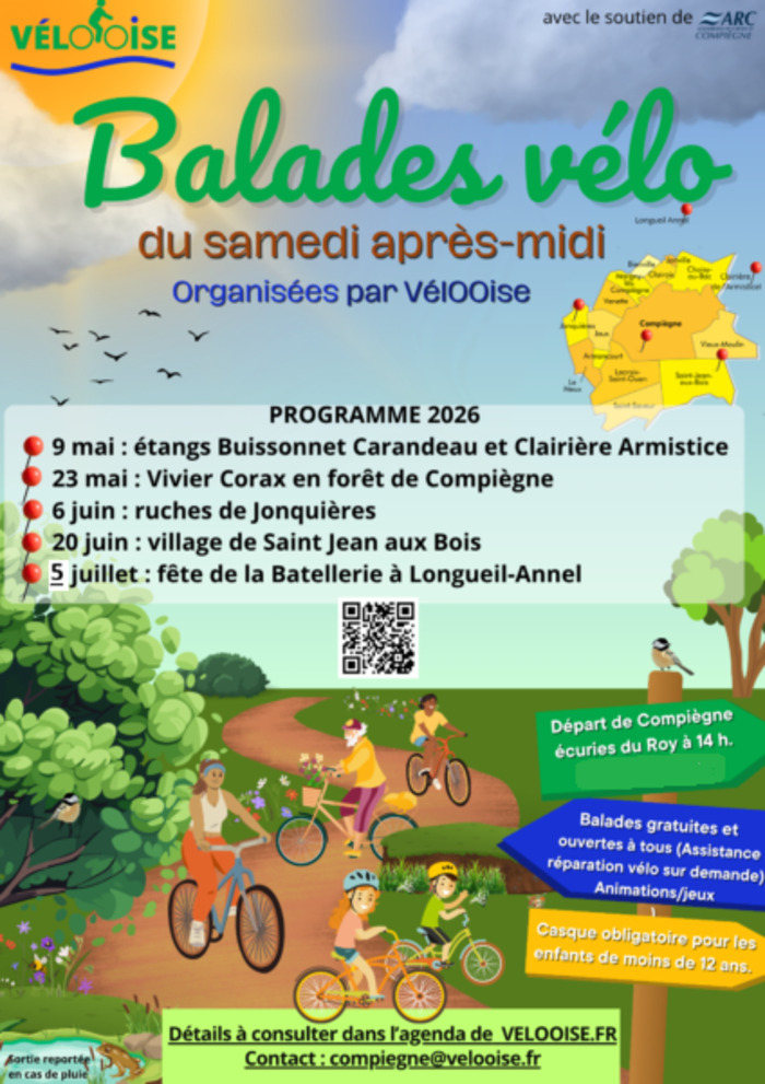 Balade à vélo de Compiègne à Longueil- Annel