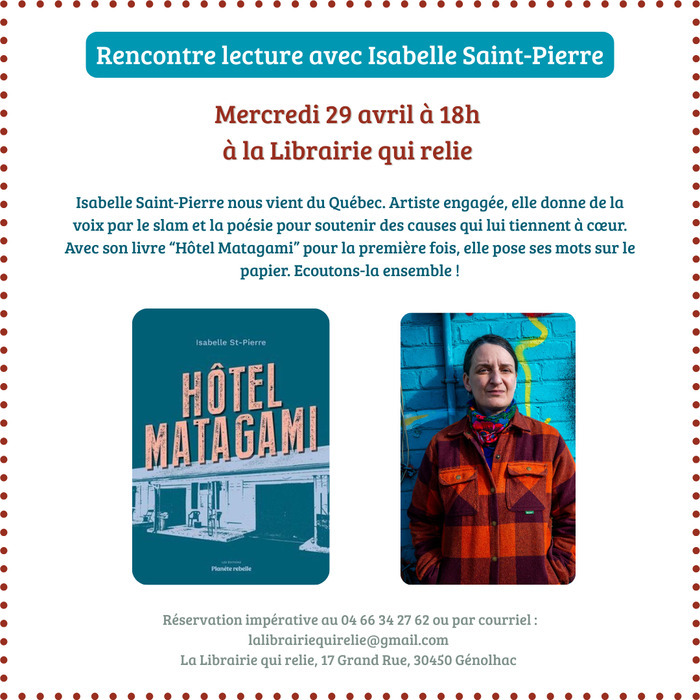 Rencontre avec Isabelle Saint-Pierre
