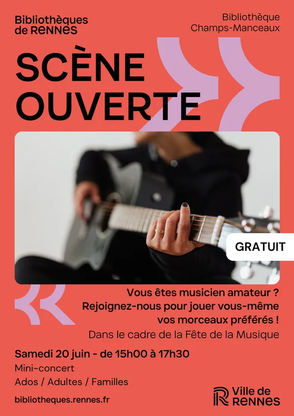 Scène ouverte à la bibliothèque des Champs-Manceaux