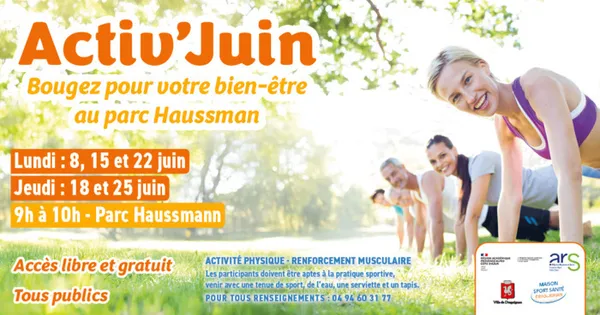 Sport – Activ’Juin : Bougez pour votre bien-être au parc Haussman