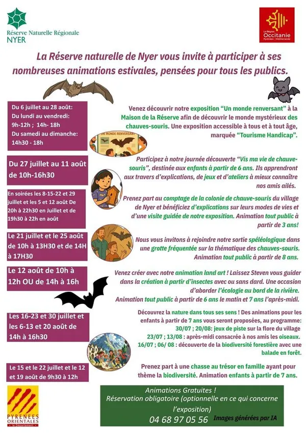 Les rendez-vous nature de la Réserve de Nyer