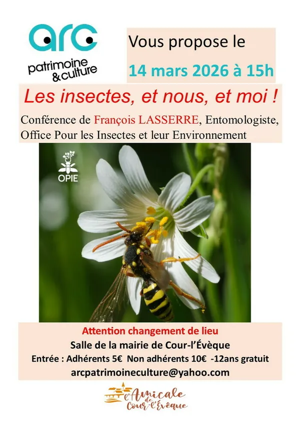 Conférence "Les insectes, et nous, et moi !"