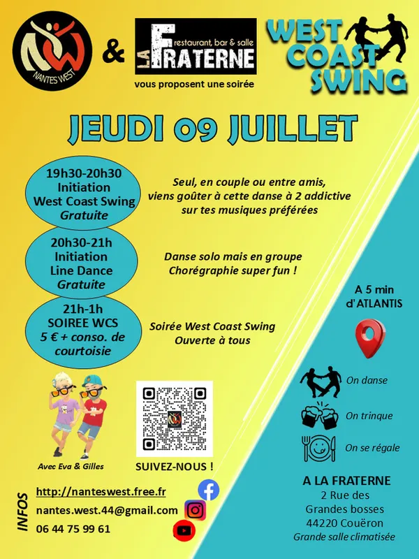 Initiations West Coast Swing & Line Dance + Soirée WCS