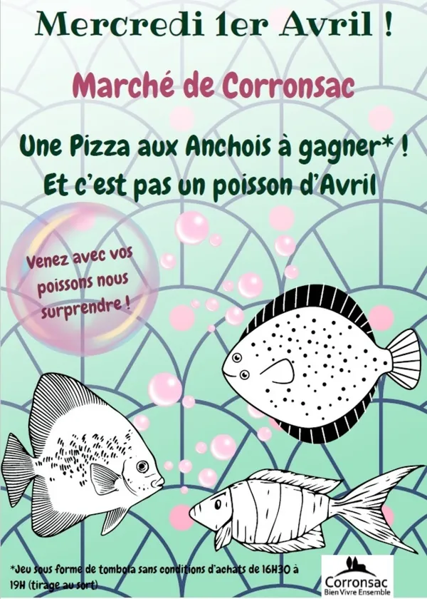 Animation du 1er avril au marché de Corronsac