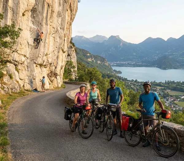 Aventure séjour escalade & vélo en itinérance le long de la via Rhôna