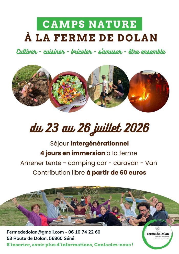 Camp nature du 23 au 26 juillet - adultes & enfants