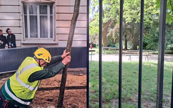 "Deux métiers, deux photographes" : une exposition itinérante sur les grilles des jardins