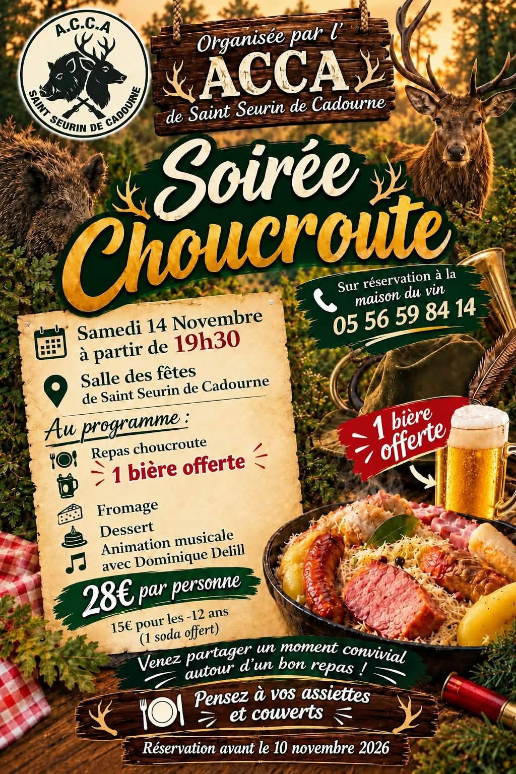 Soirée choucroute à Saint-Seurin-de-Cadourne