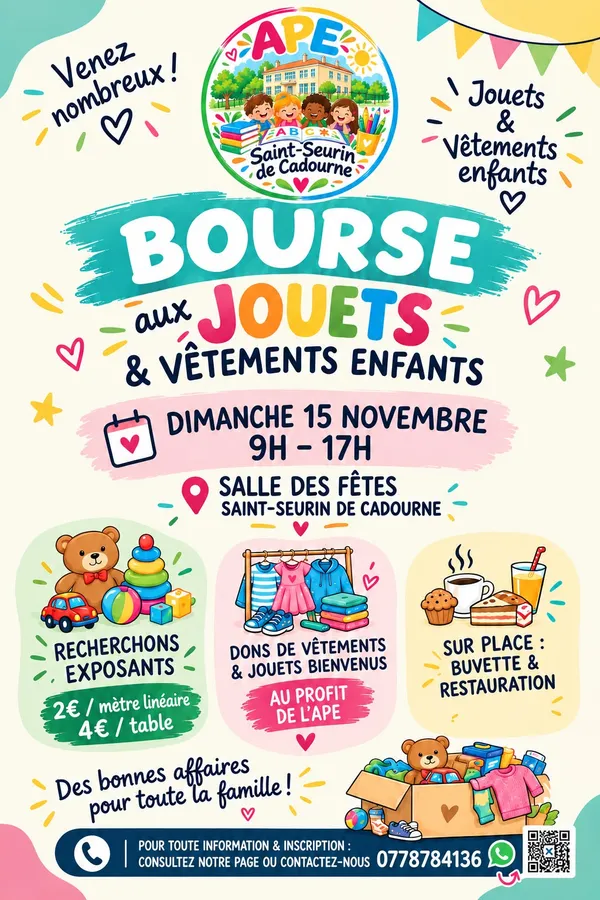 Bourse aux jouets et vêtements enfants