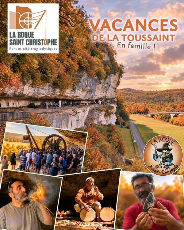 Les vacances d'automne à la Roque Saint-Christophe : musique préhistorique, silex et énigmes au coeur de la falaise
