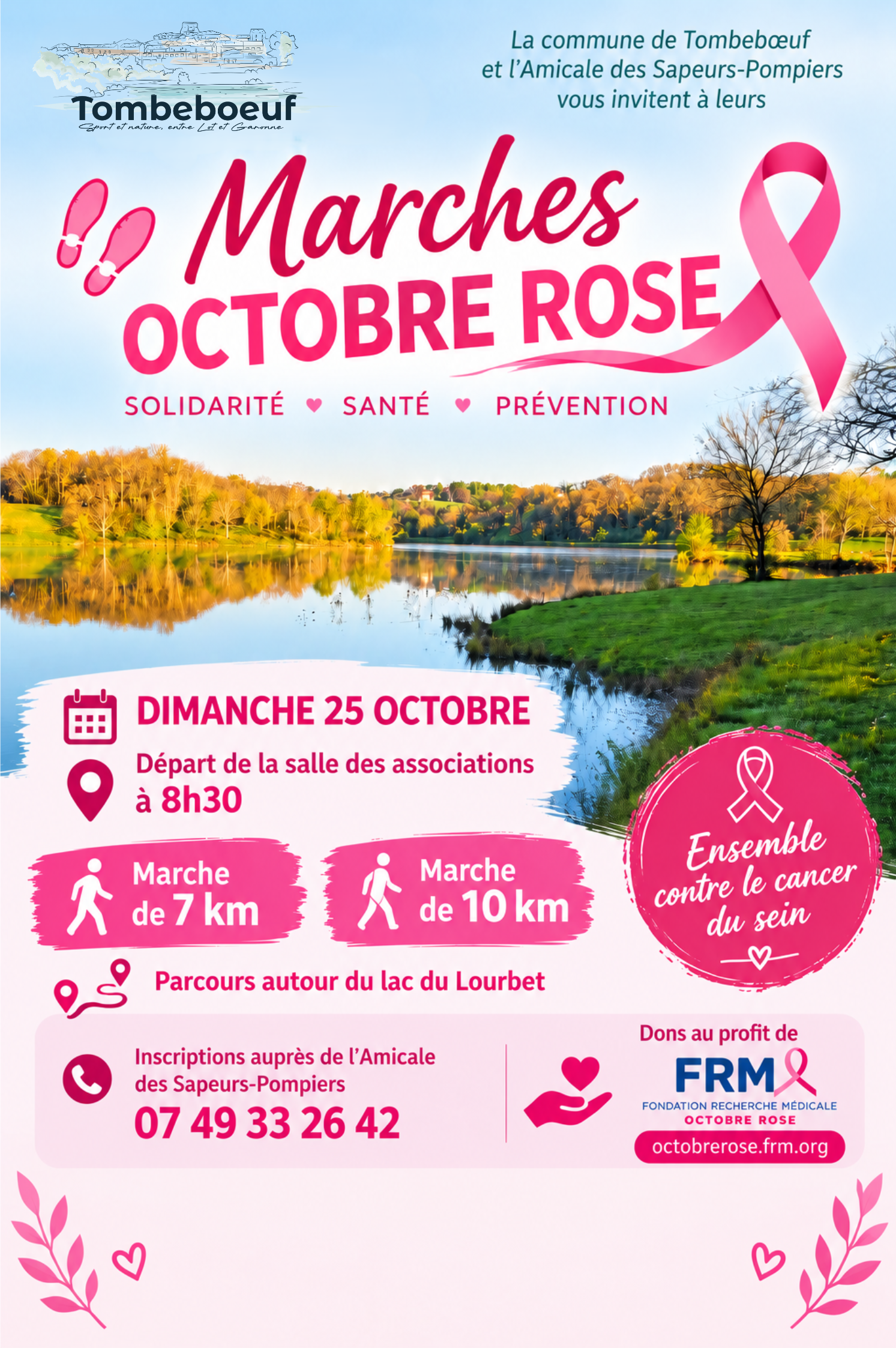 Octobre Rose : marches à Tombeboeuf