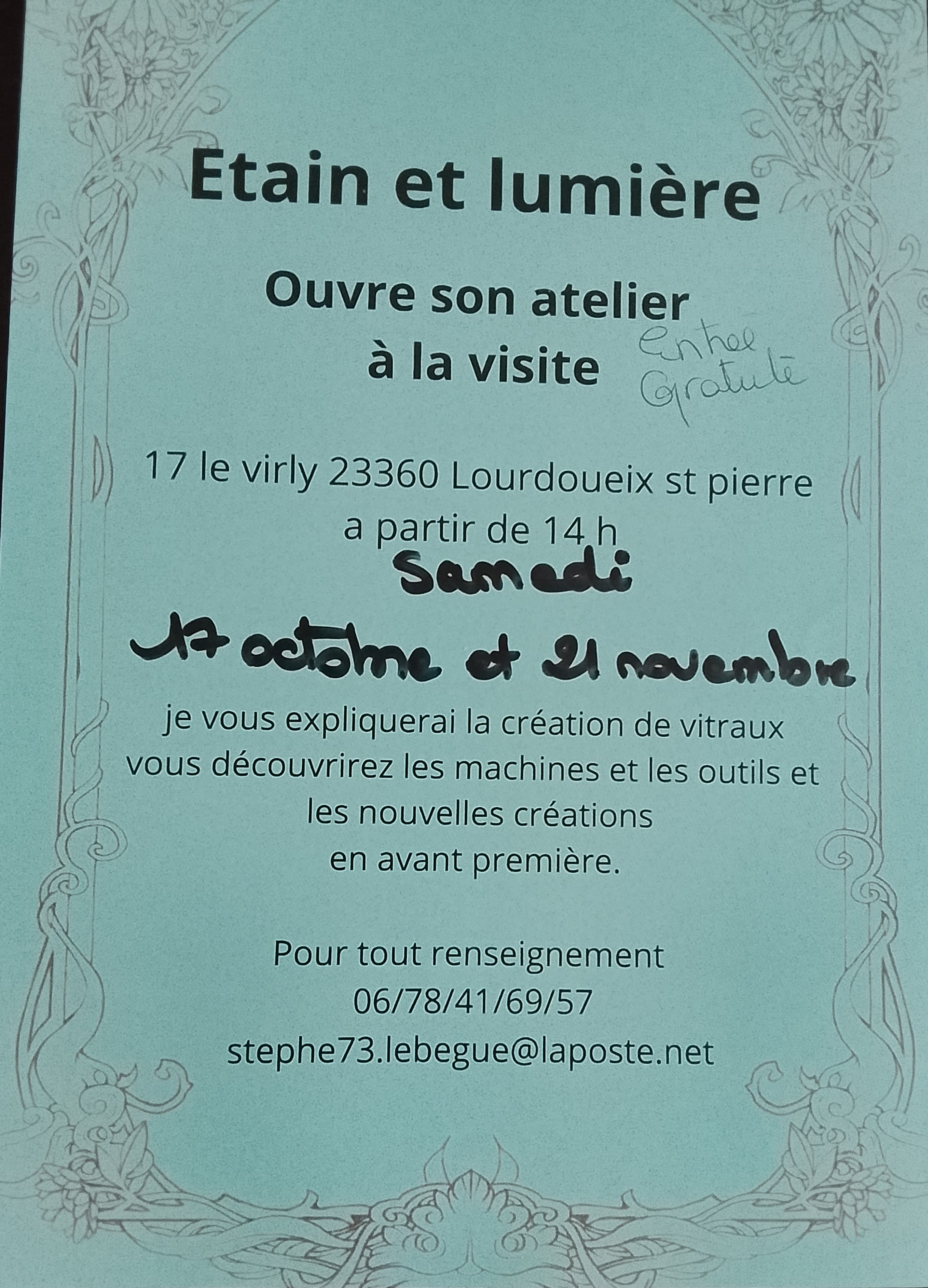 Etein et lumière ouvre son atelier