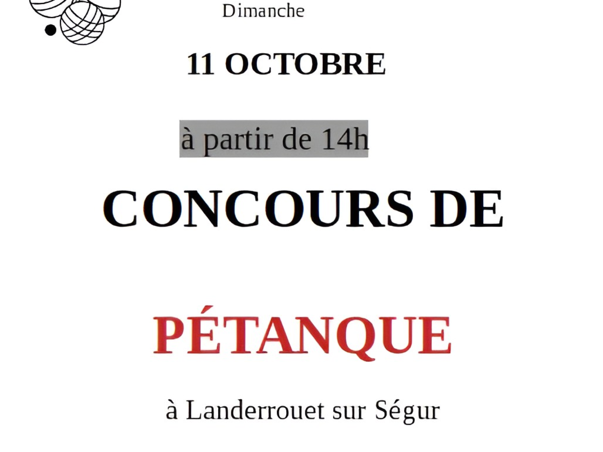 Concours de pétanque