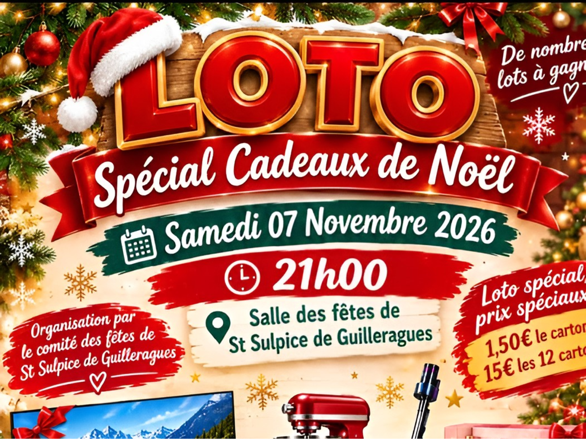 Loto spécial cadeaux de Noël