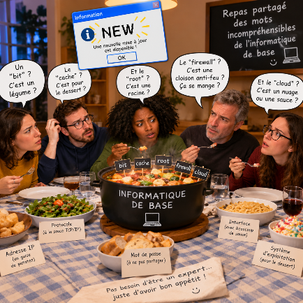 Des mots d'info : repas partagé sur le thème du lexique numérique