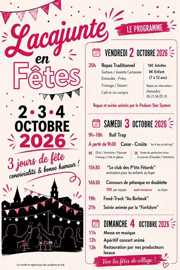 Fêtes patronales de Lacajunte