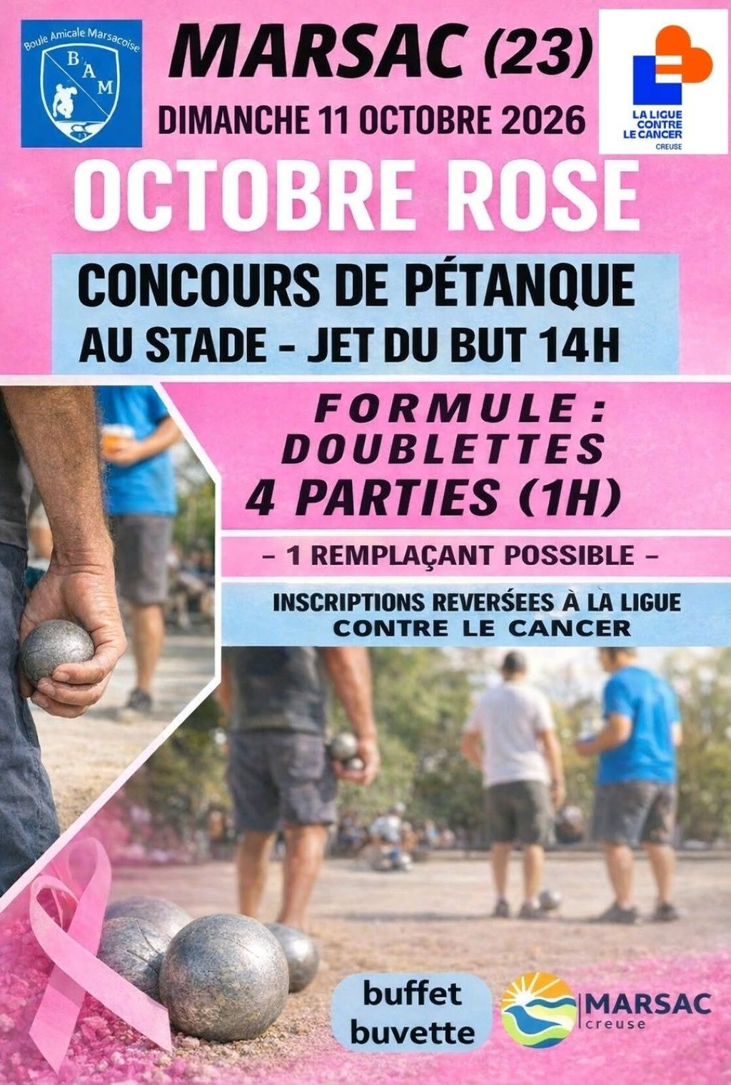 Concours de Pétanque Octobre Rose