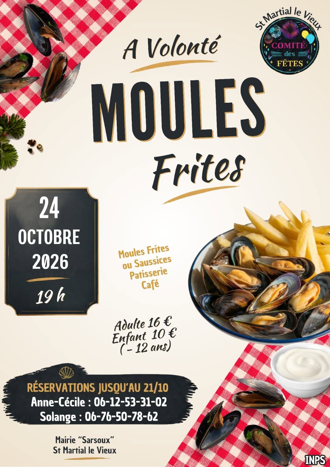 Soirée moules frites