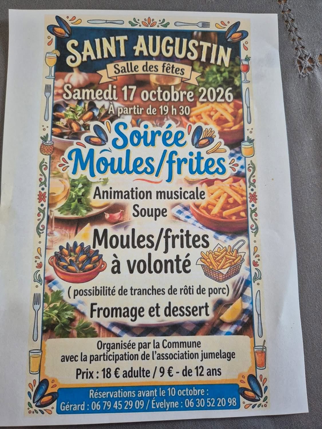 Soirée moules frites