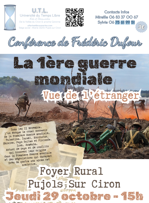 Conférence : La 1ère guerre mondiale vue de l'étranger