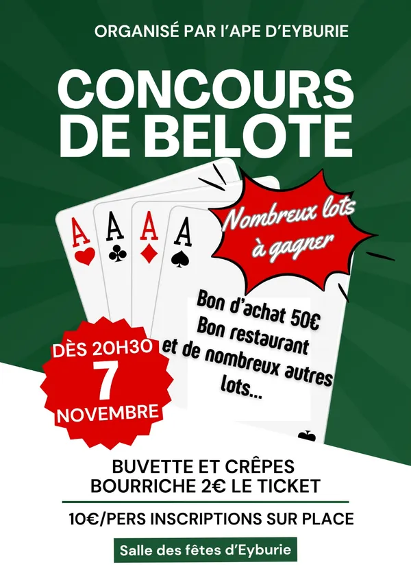 Concours de Belote de l'APE