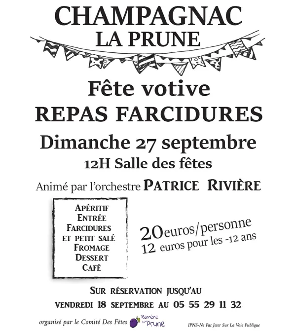 Fête votive - Repas farcidures