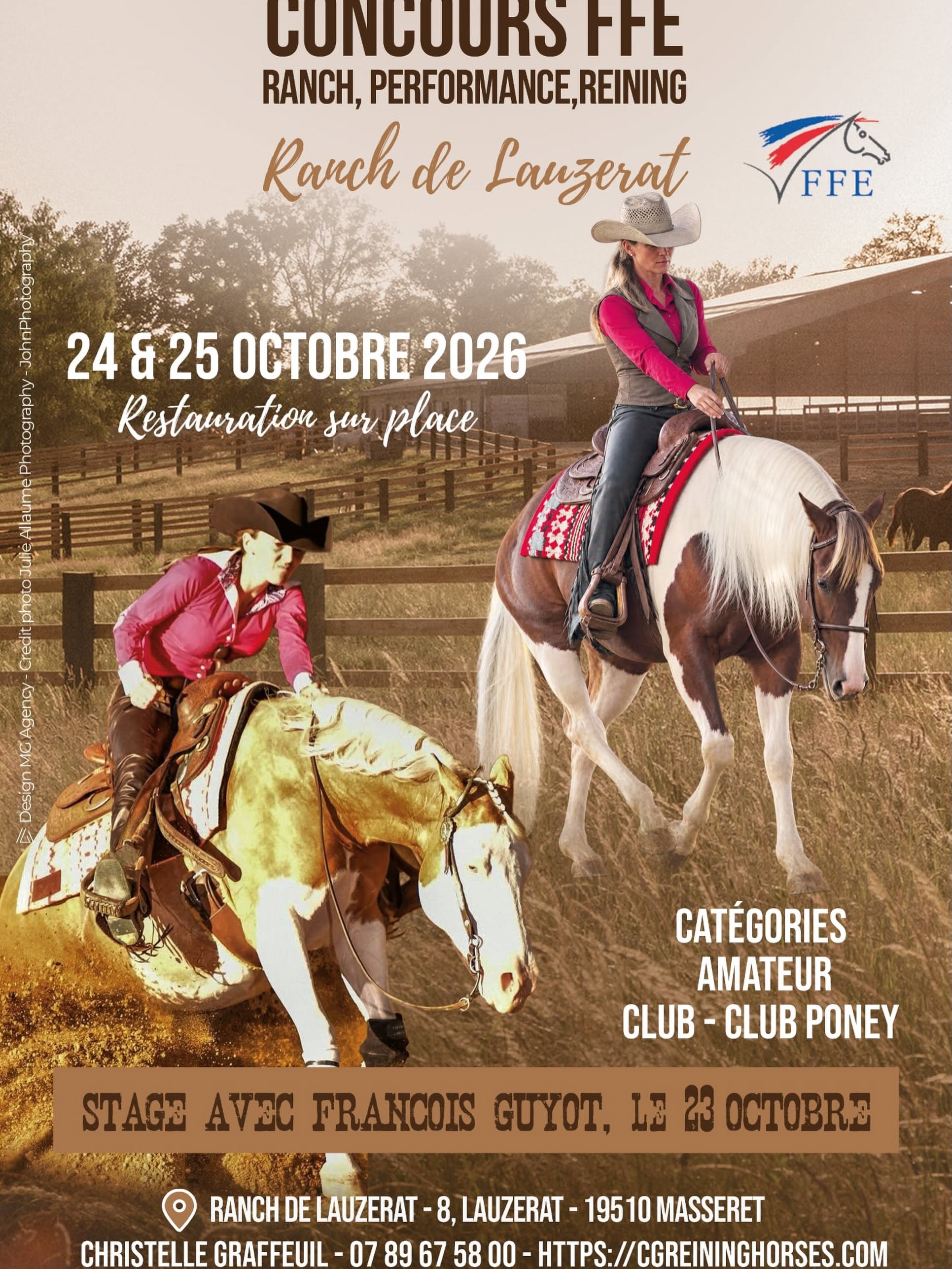 Concours équitation FFE - Ranch, Performance, Reining