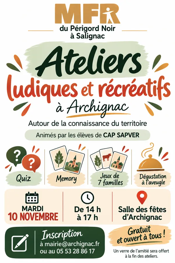 ATELIERS LUDIQUES ET RECREATIFS