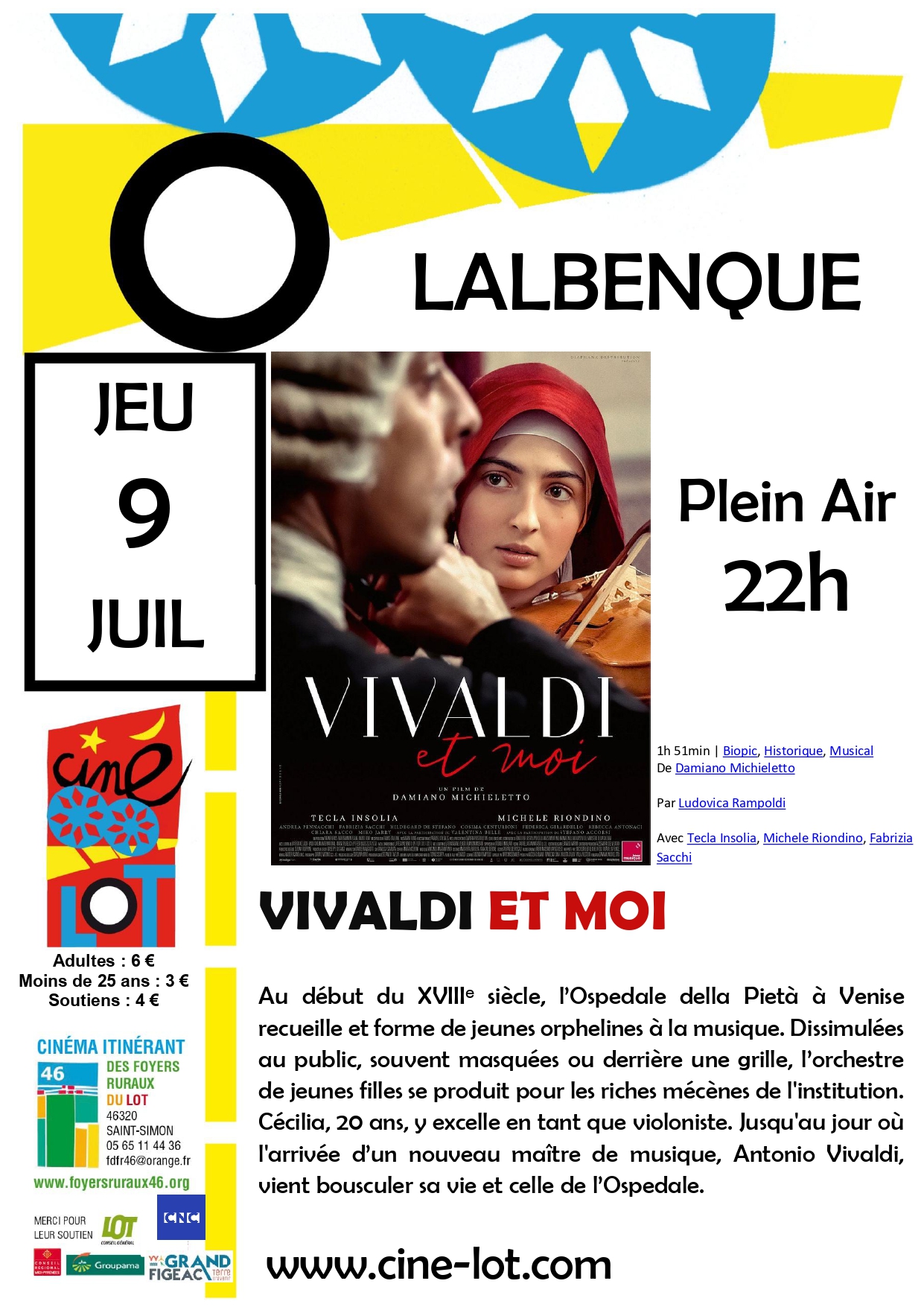 Ciné-Lot en plein air : "Vivaldi et moi"