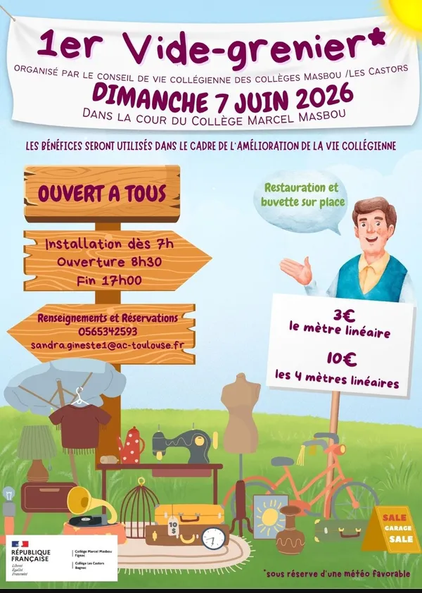 Vide-greniers au collège Marcel Masbou à Figeac