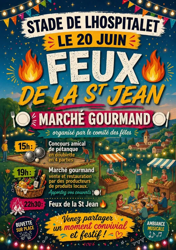 Feu de la Saint-Jean à Lhospitalet