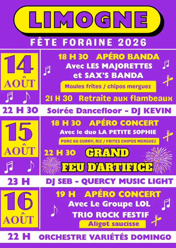 Fête votive de Limogne en Quercy