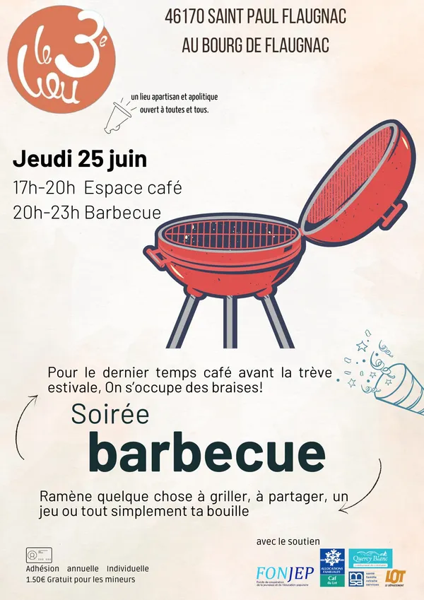 Soirée barbecue au 3ème lieu