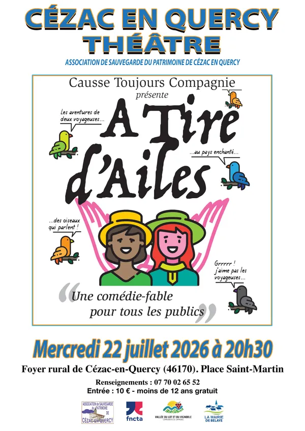 Théâtre "À tire d'ailes" par la compagnie Causse Toujours