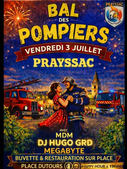 Bal des pompiers à Prayssac