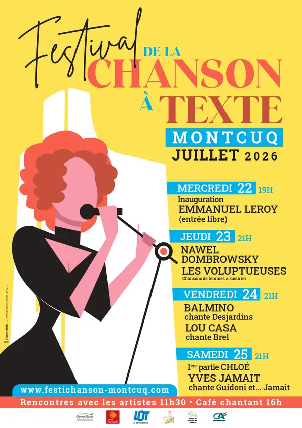 Festival de la Chanson à Texte de Montcuq : Soirée d'ouverture avec Emmanuel Leroy