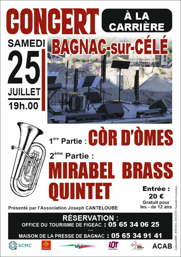 Concert "cuivres" à la carrière de Bagnac-sur-Célé