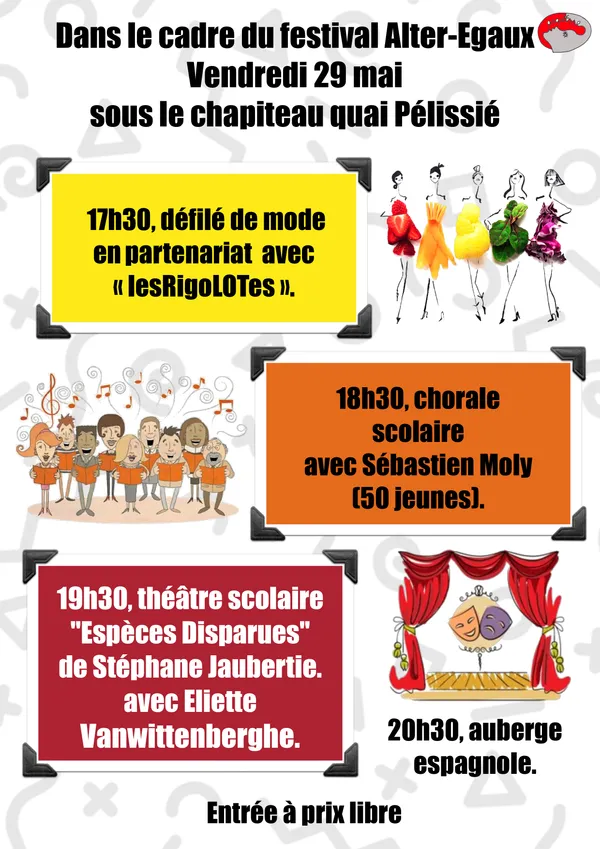 Festival Alter Egaux : Soirée défilé, chorale et théâtre