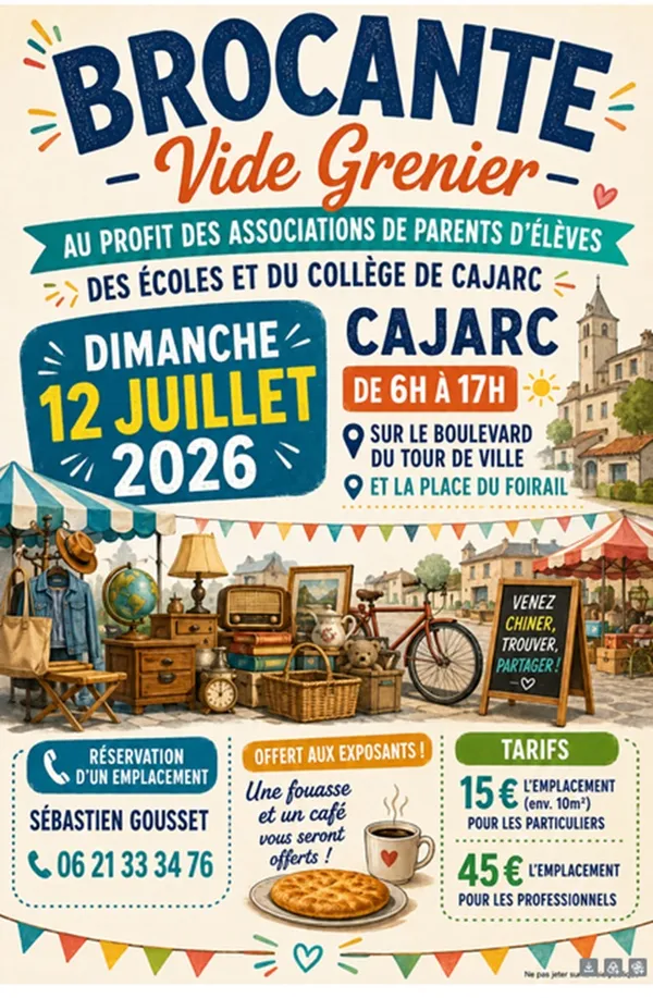 Brocante et vide-greniers à Cajarc